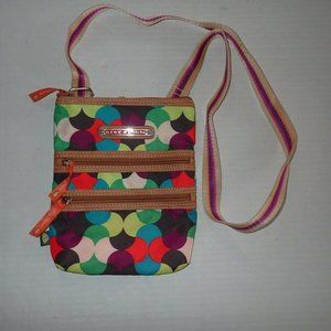 Lilly Bloom Crossbody‎ Bag Purse Abstract Print Zip